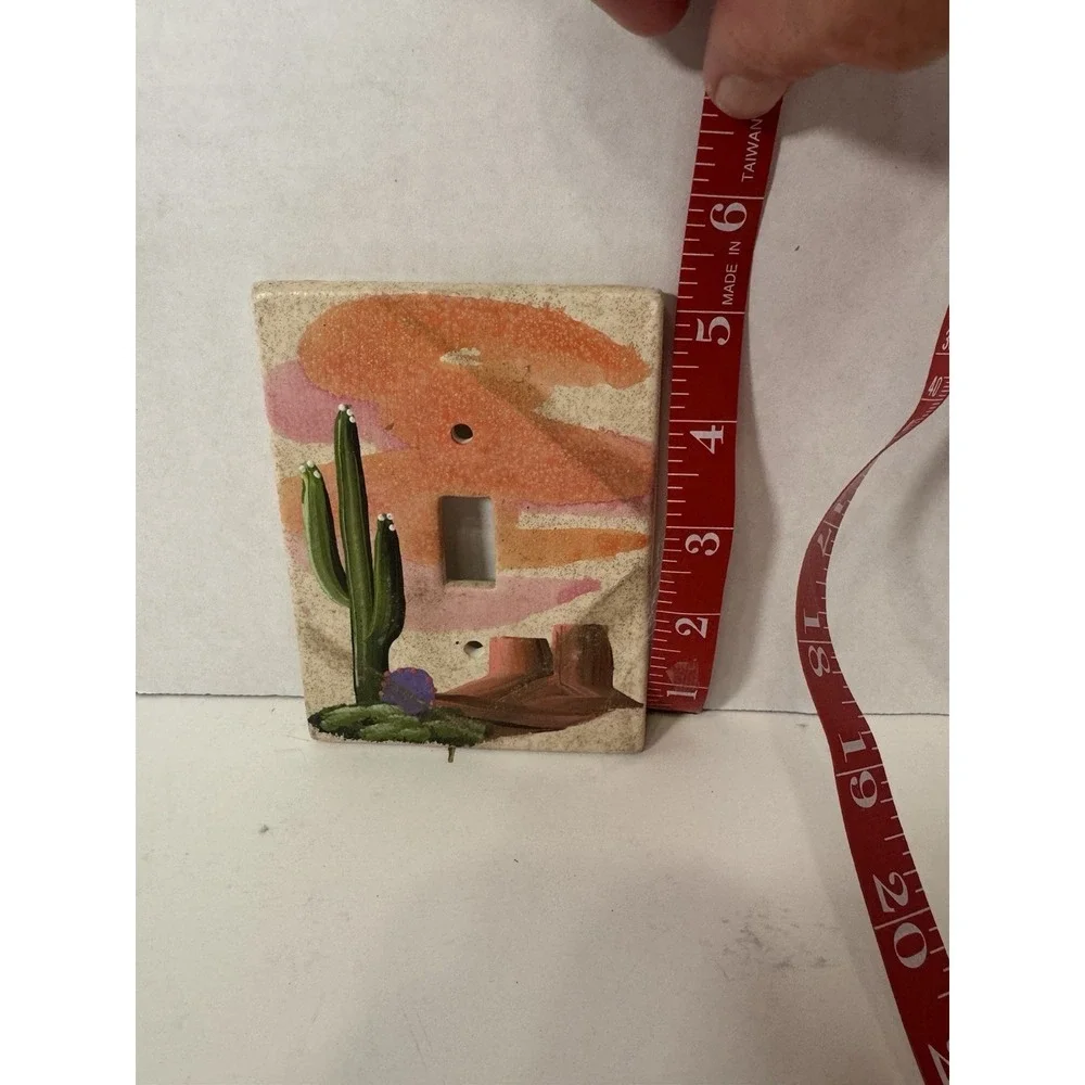 Cactus Mountain Scene Switch Plate Cover Desert Boho